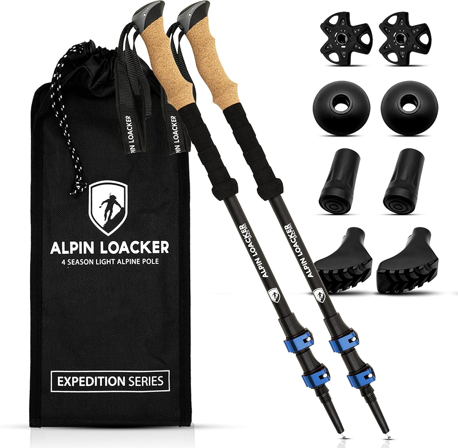 ALPIN LOACKER Bastones Trekking Telescópicos Aluminio