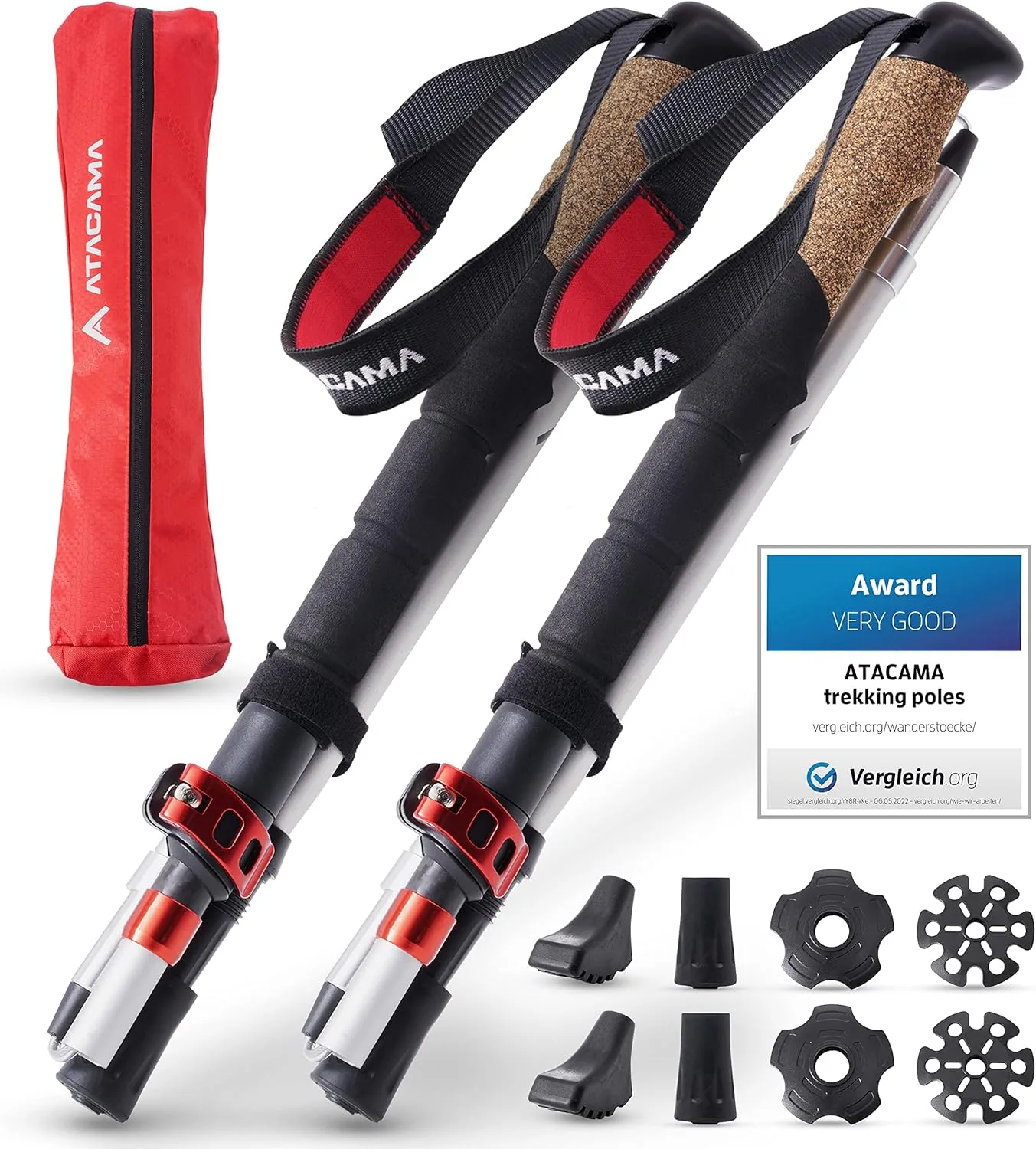 Atacama Bastones Telescópicos Carbono 3K y Aluminio 7075