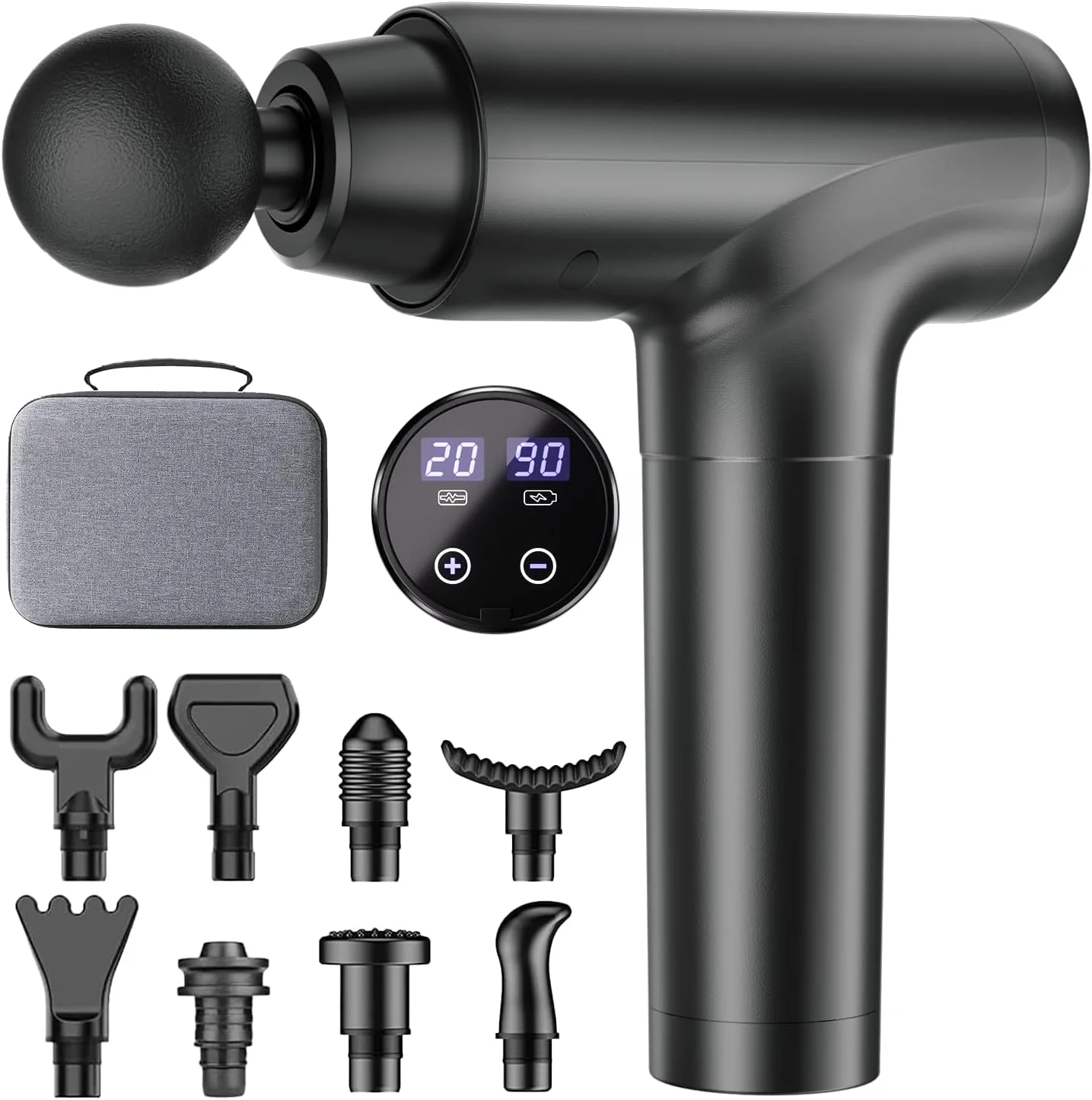 cotsoco Pistola de Masaje 20 Velocidades 9 Cabezales