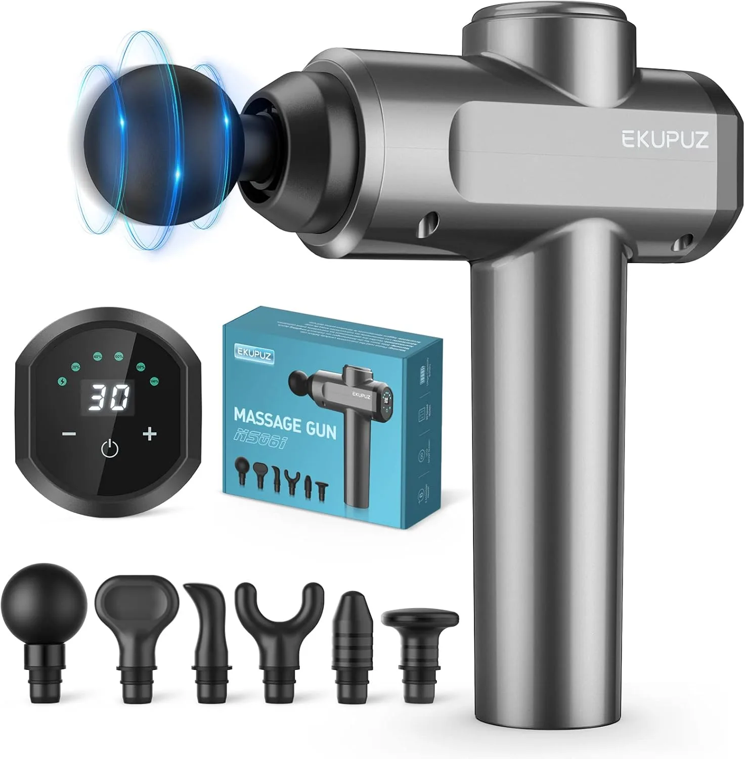 EKUPUZ Portable Massage Gun 30 Speeds