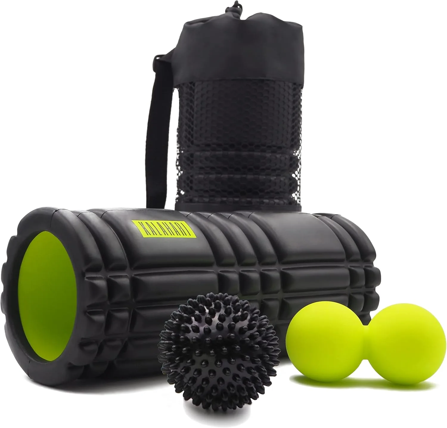 KALAHARI Foam Roller Kit 3 en 1 Rodillo Bola Stick