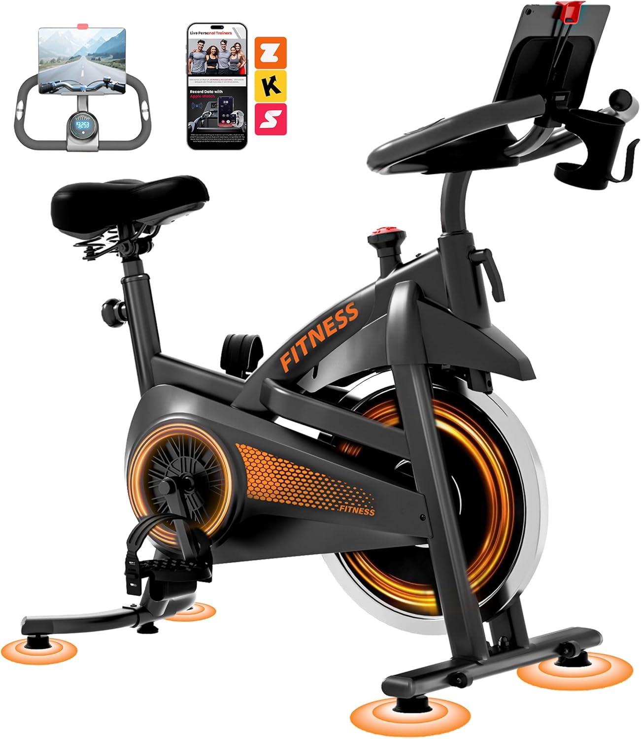CURSOR Bicicleta Spinning Profesional con Monitor