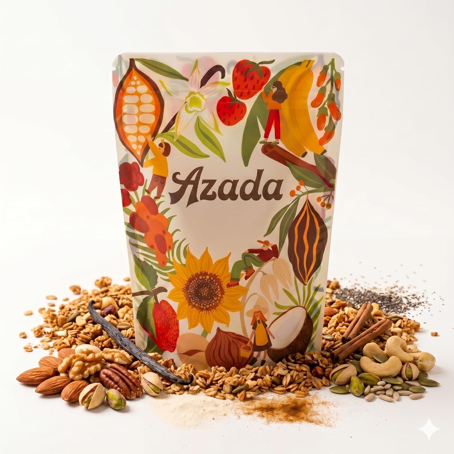 AZADA Protein Granola with nuts no added sugar 100% natural
