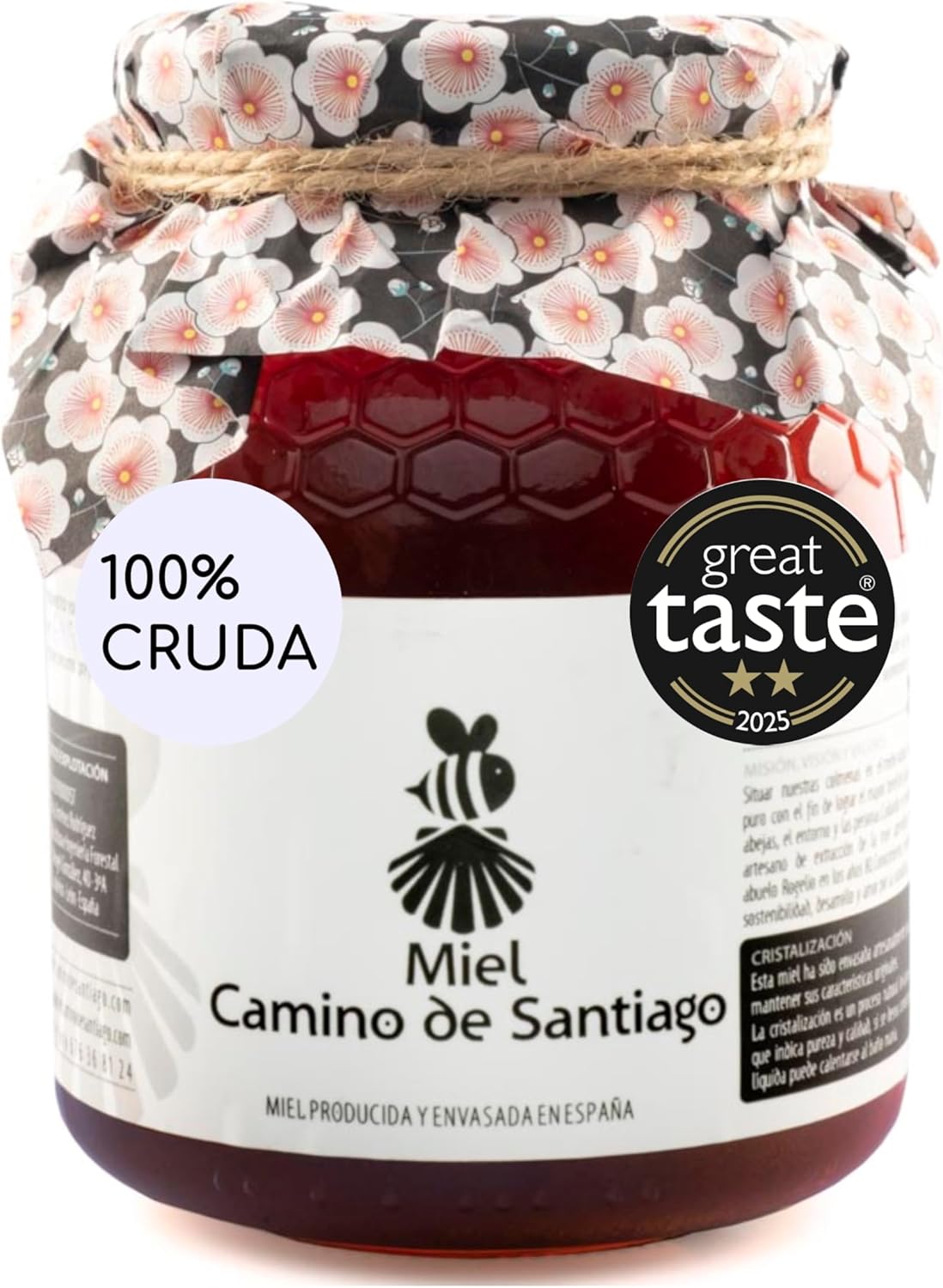 Camino de Santiago 100% raw honey from Spain artisan harvest