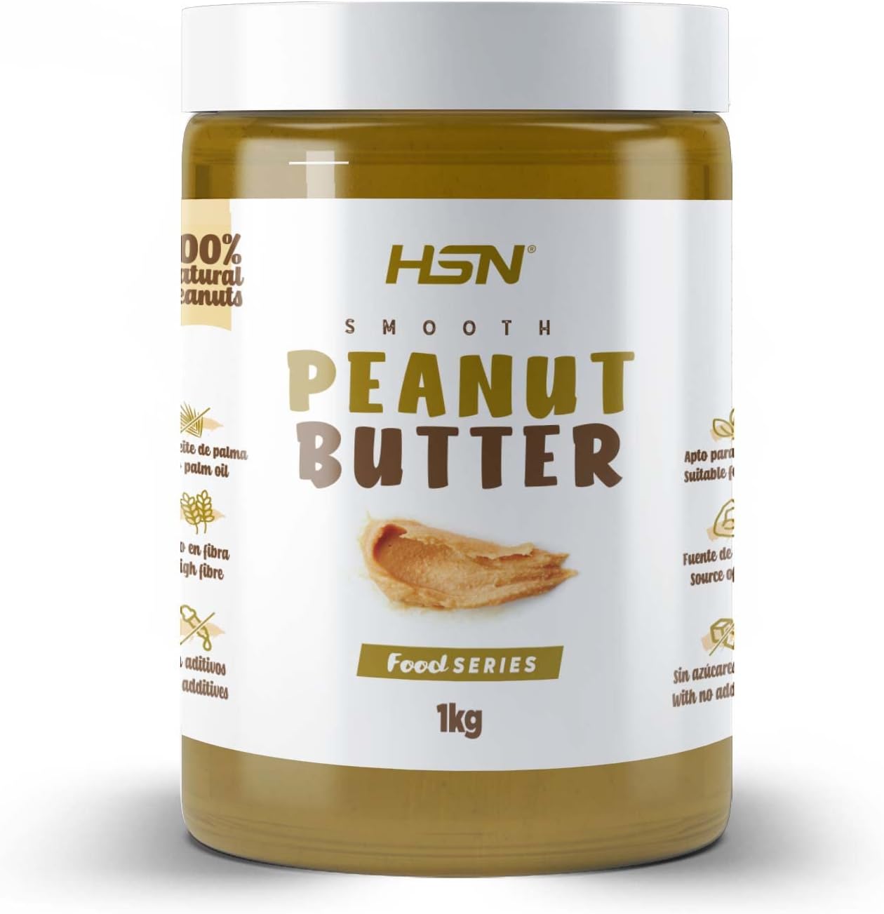 HSN Smooth Peanut Butter 1kg 100% natural no added sugar