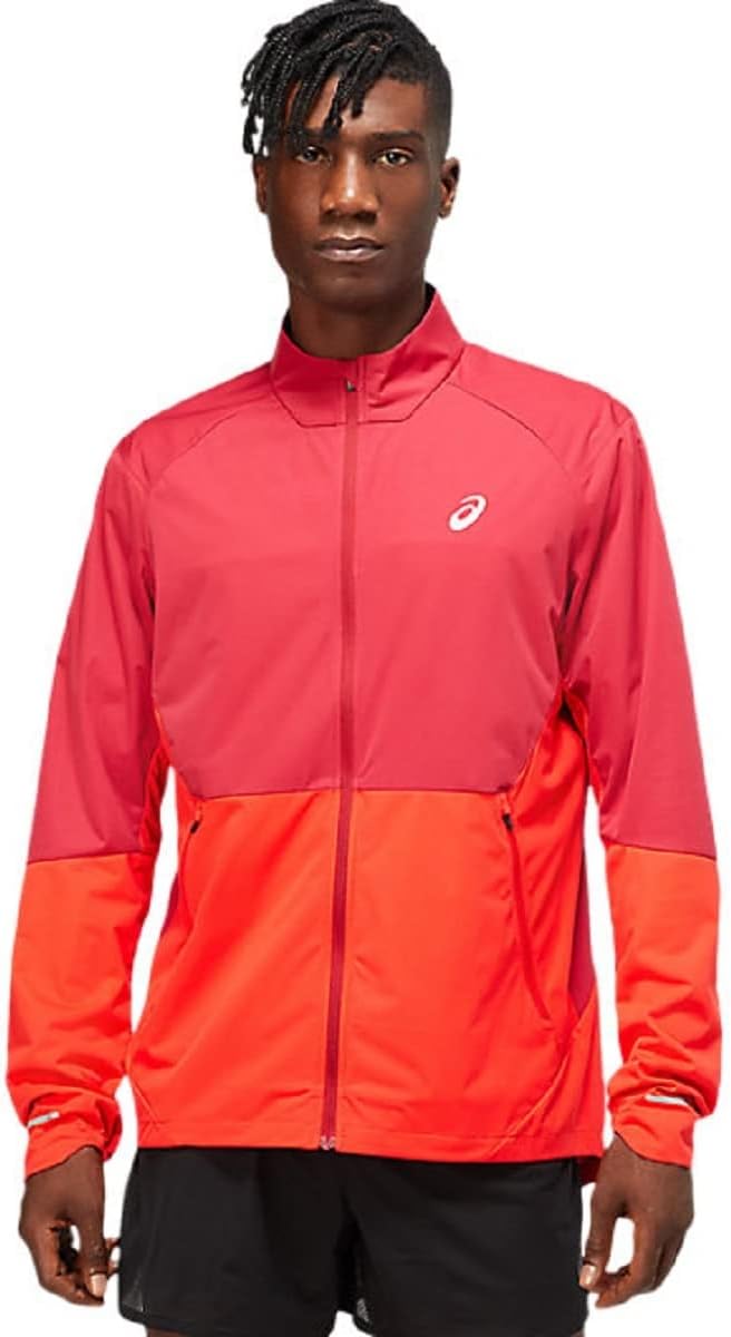ASICS Ventilate chaqueta running bicolor roja transpirable