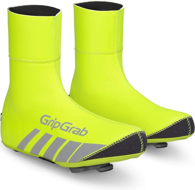 Cubrezapatillas de neopreno GripGrab RaceThermo amarillo fluor