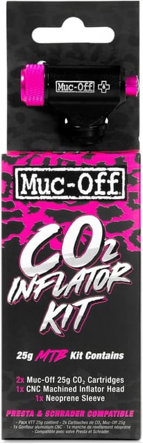 Kit inflador de CO2 Muc-Off con dos cartuchos de 25 g