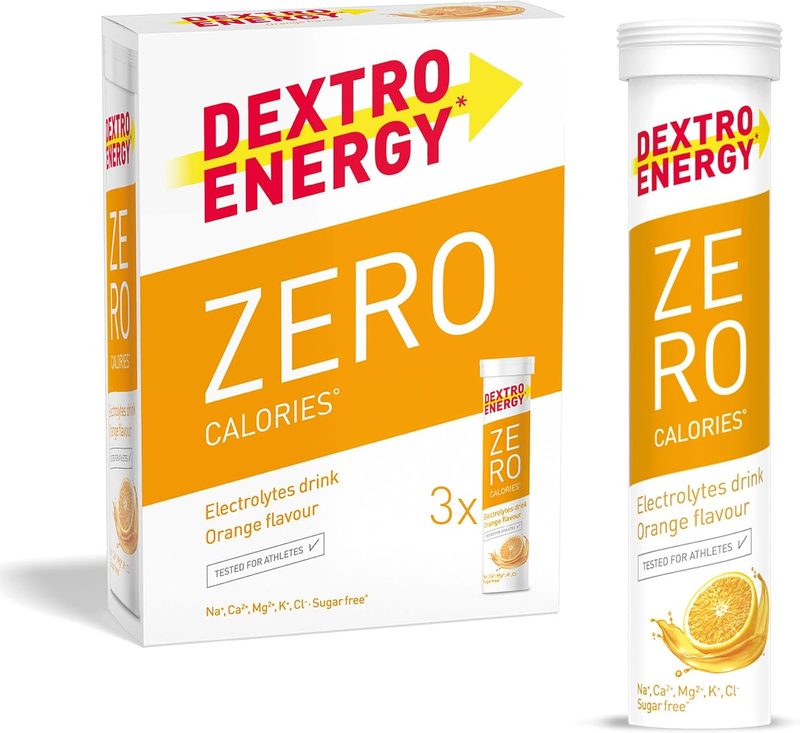 Tubos de Dextro Energy Zero Calories comprimidos de electrolitos sin azúcar