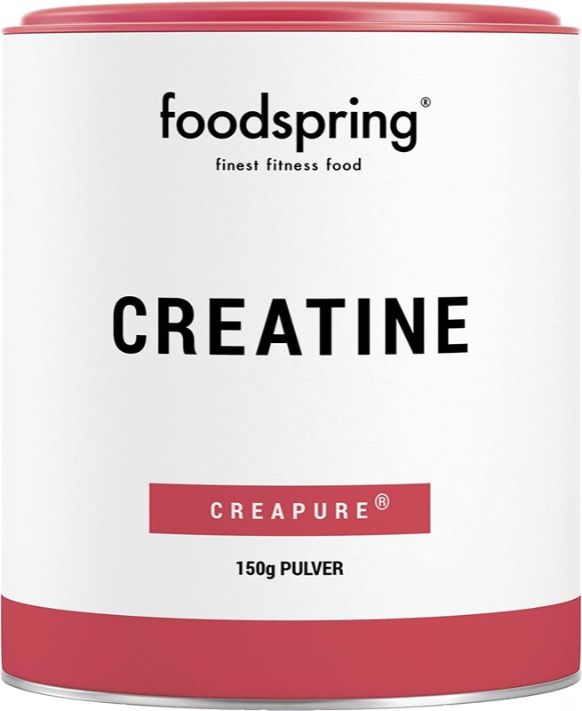 Bote de foodspring creatina Creapure en polvo