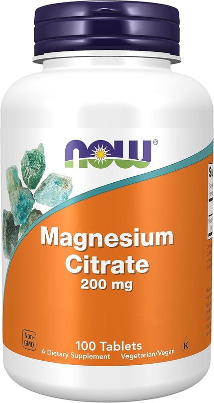 Bote de NOW Foods Magnesium Citrate 200 mg