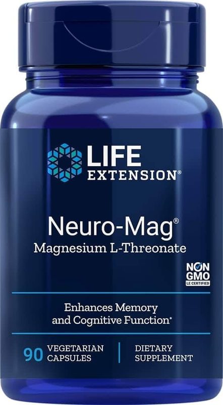 Bote de Life Extension Neuro-Mag magnesio L-treonato