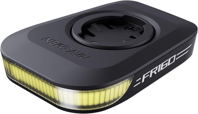 Luz delantera Ravemen FR160 con soporte para ciclocomputador