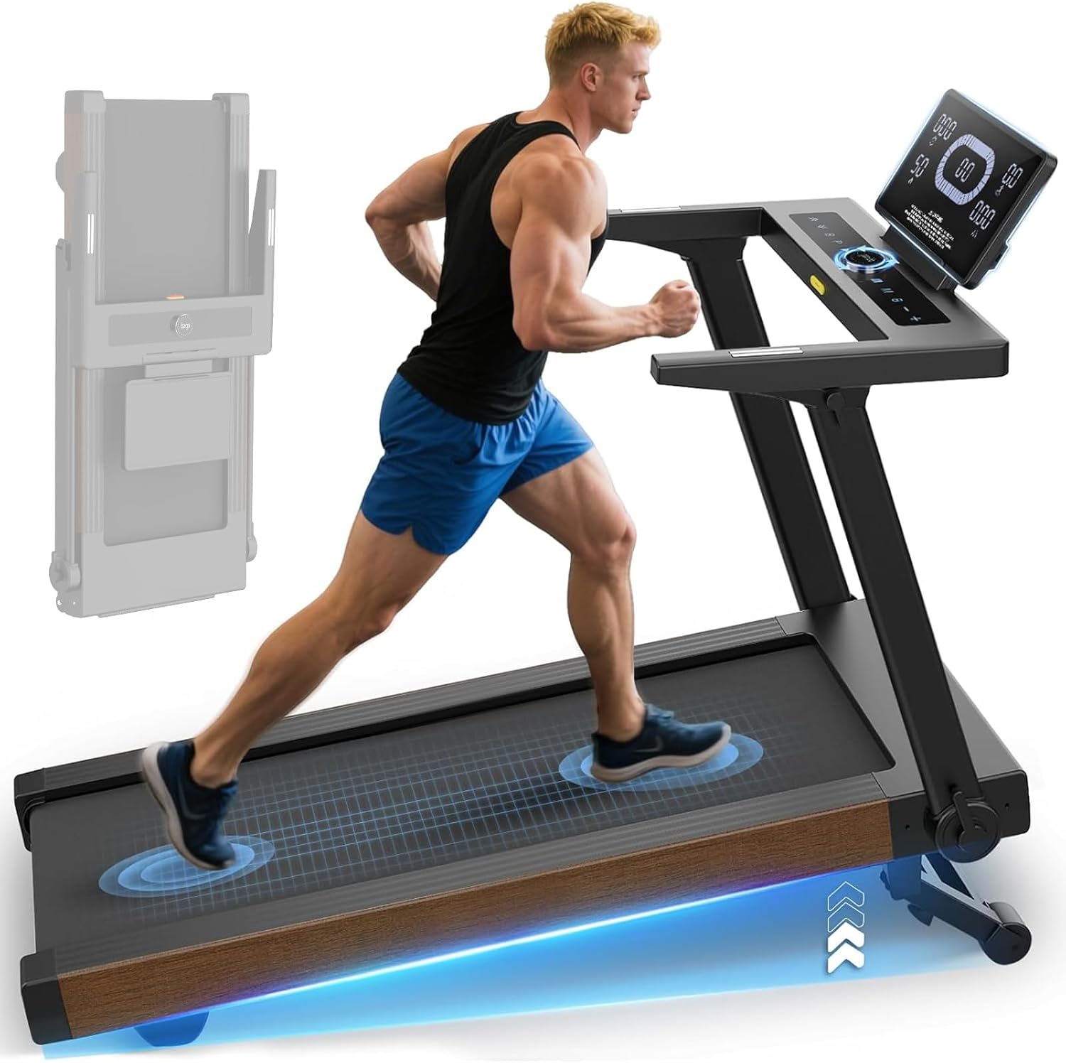 Cinta de correr 7HP con pantalla LED rotativa
