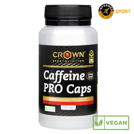 Crown Sport Caffeine PRO Caps 100mg bote 120 cápsulas cafeína anhidra vegano Informed Sport