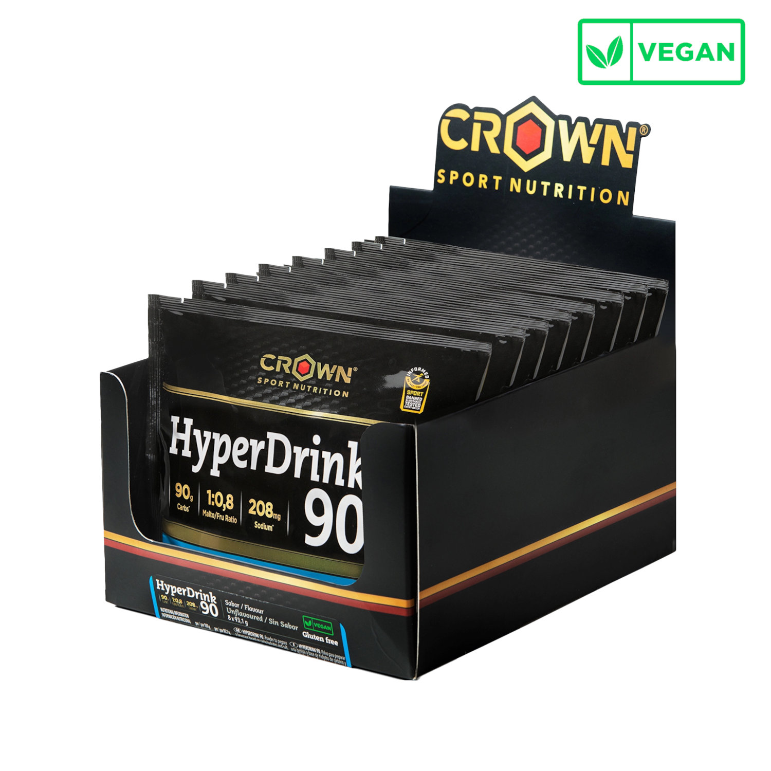 Crown Sport HyperDrink 90 caja sobres 90g carbohidratos en 500ml