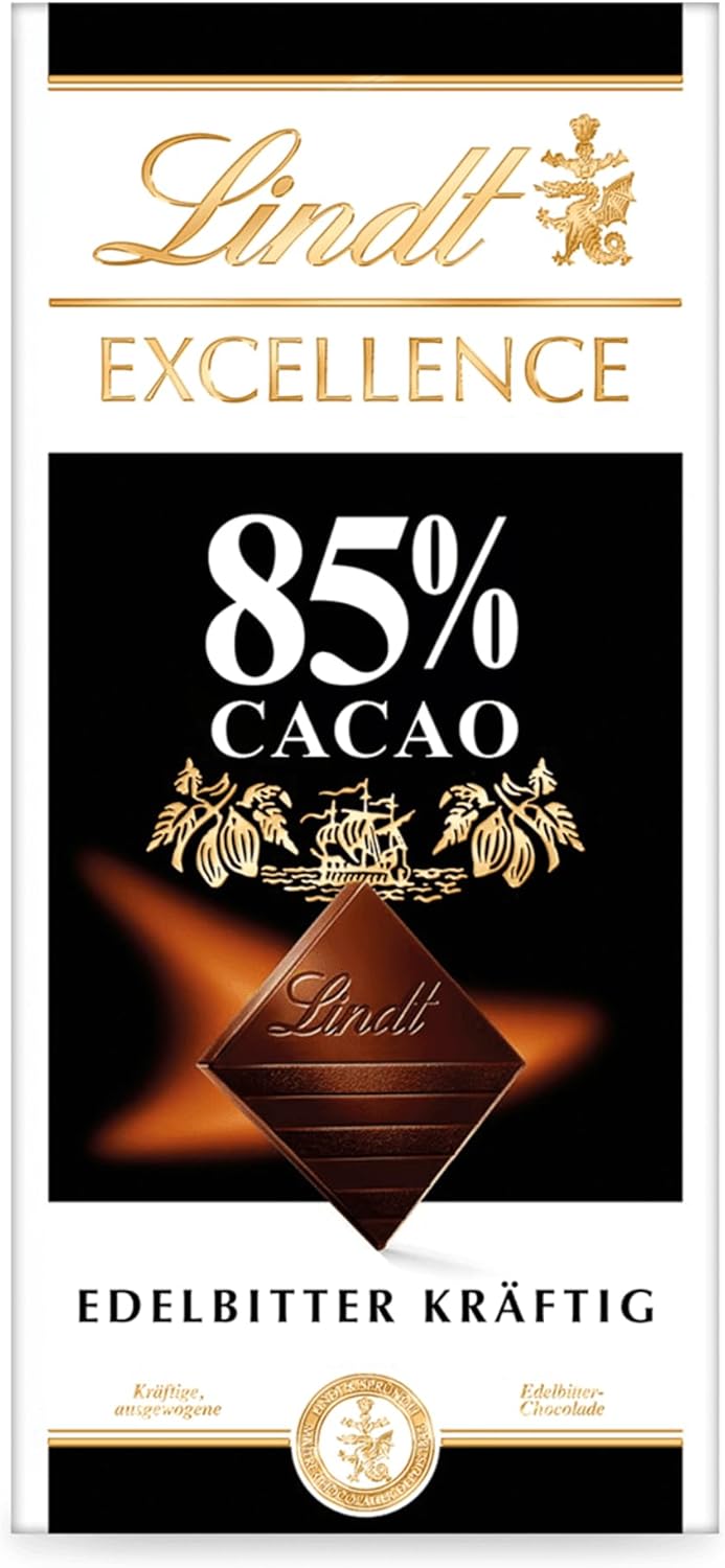 Lindt Excellence 85% cacao dark chocolate bar