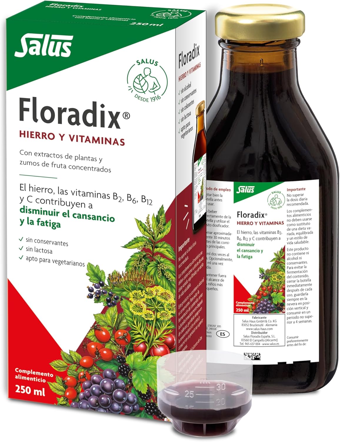 Floradix Liquid Iron with B vitamins and vitamin C 250ml