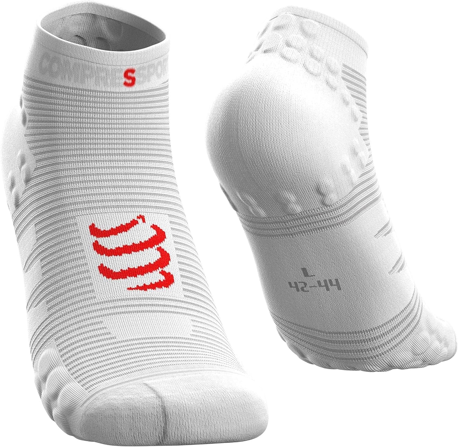 Compressport Pro Racing V3 Run Low calcetines running blancos