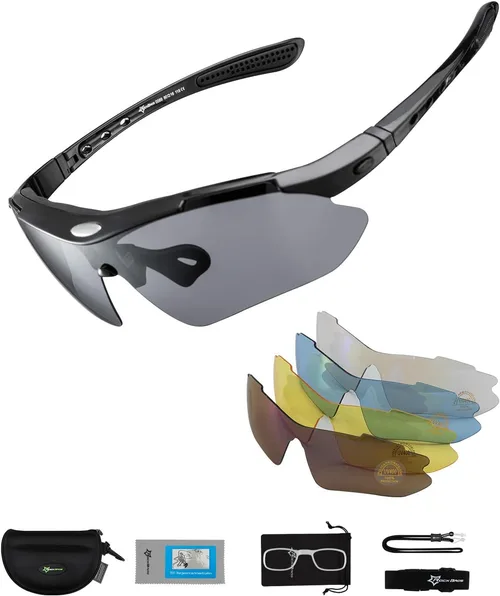 ROCKBROS gafas con 5 lentes intercambiables y funda rígida
