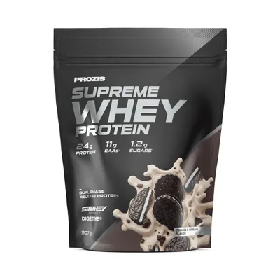 Supreme Whey Protein 907 g, sabor Galletas y crema