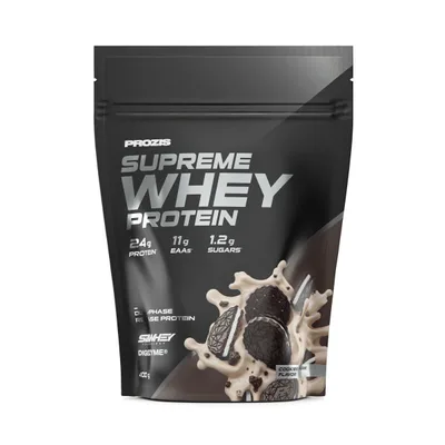 Supreme Whey Protein 400 g, sabor Galletas y crema