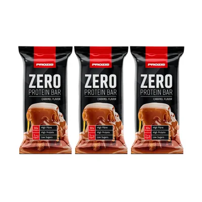 Zero Protein Bar, 3 × 40 g, sabor Caramelo