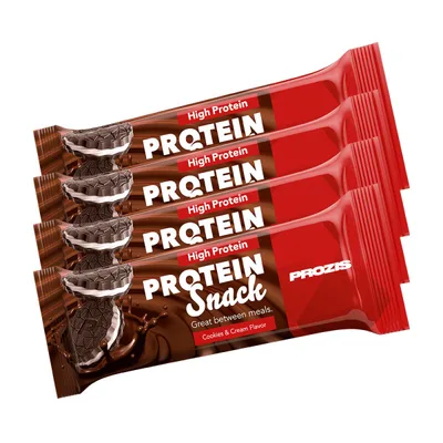 Protein Snack, 4 × 30 g, sabor Galletas y crema