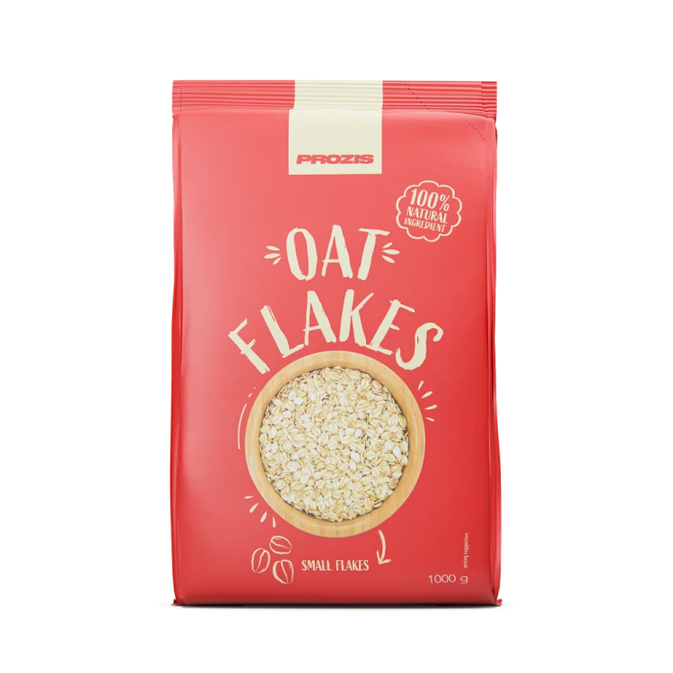Envase de Prozis Oat Flakes Small Flakes, copos de avena finos de 1000 g