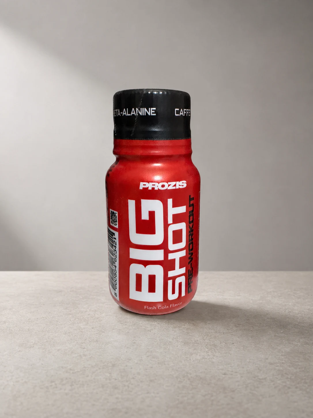Big Shot líquido de Prozis, sabor Flash Cola, formato de 60 mL preparado para llevar