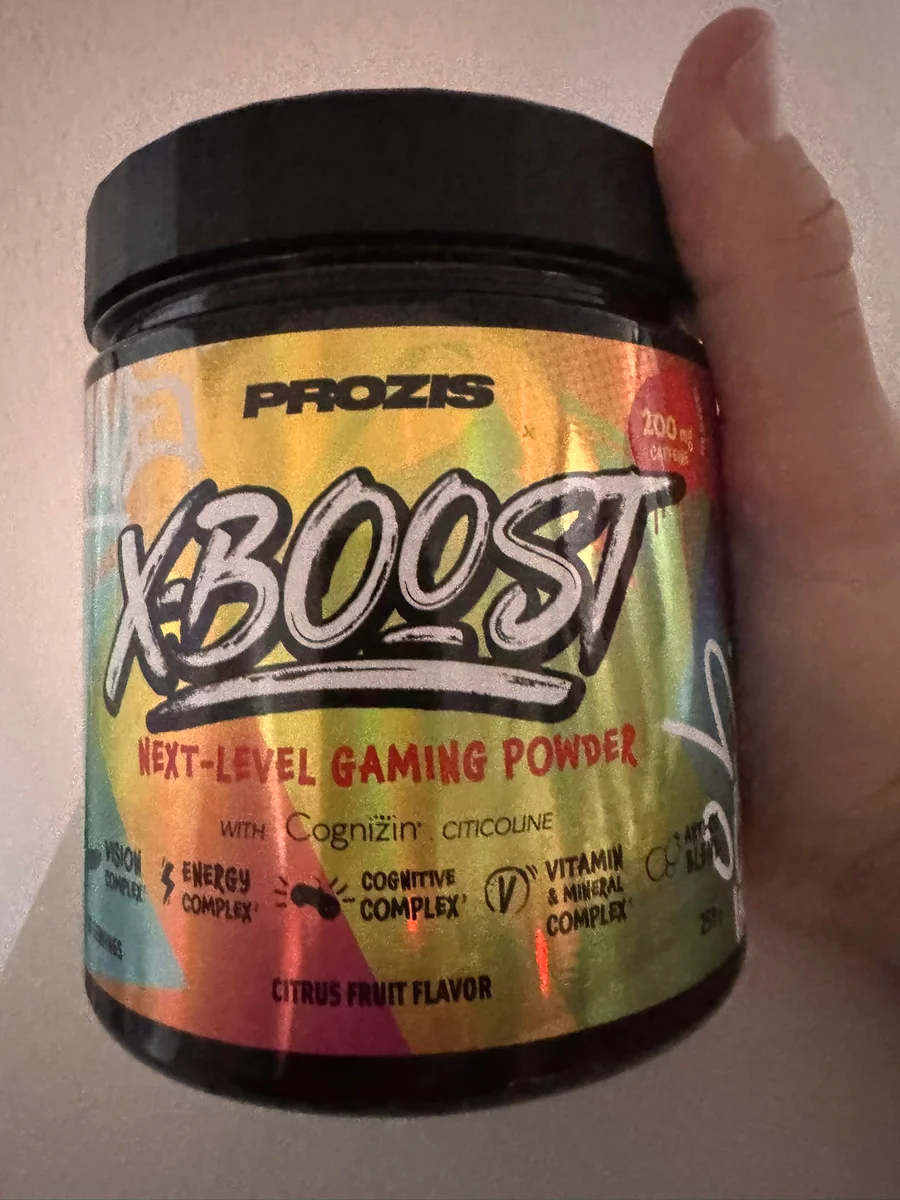 Bote real de Prozis X-Boost sabor cítricos, fotografiado para este análisis