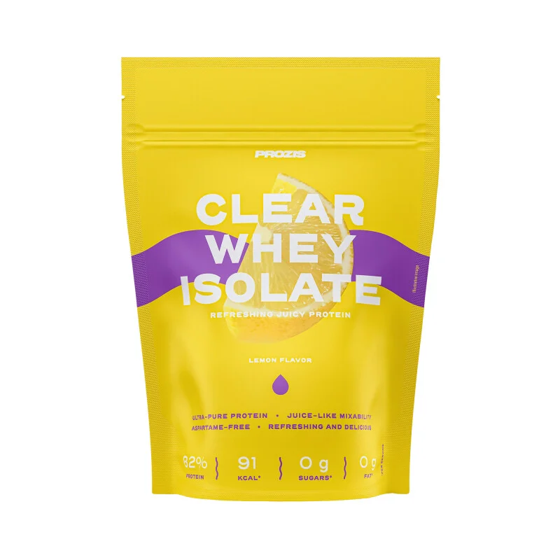 Envase de Clear Whey Isolate de Prozis, 500 g, sabor Limón