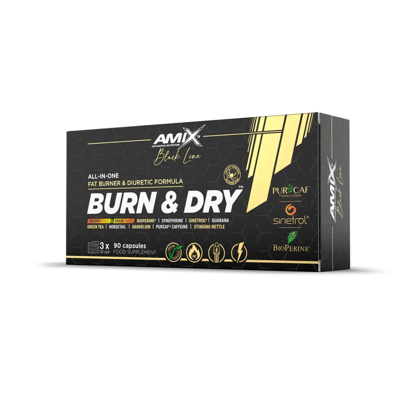 AMIX Burn & Dry 90 capsules blister, thermogenic and diuretic Black Line