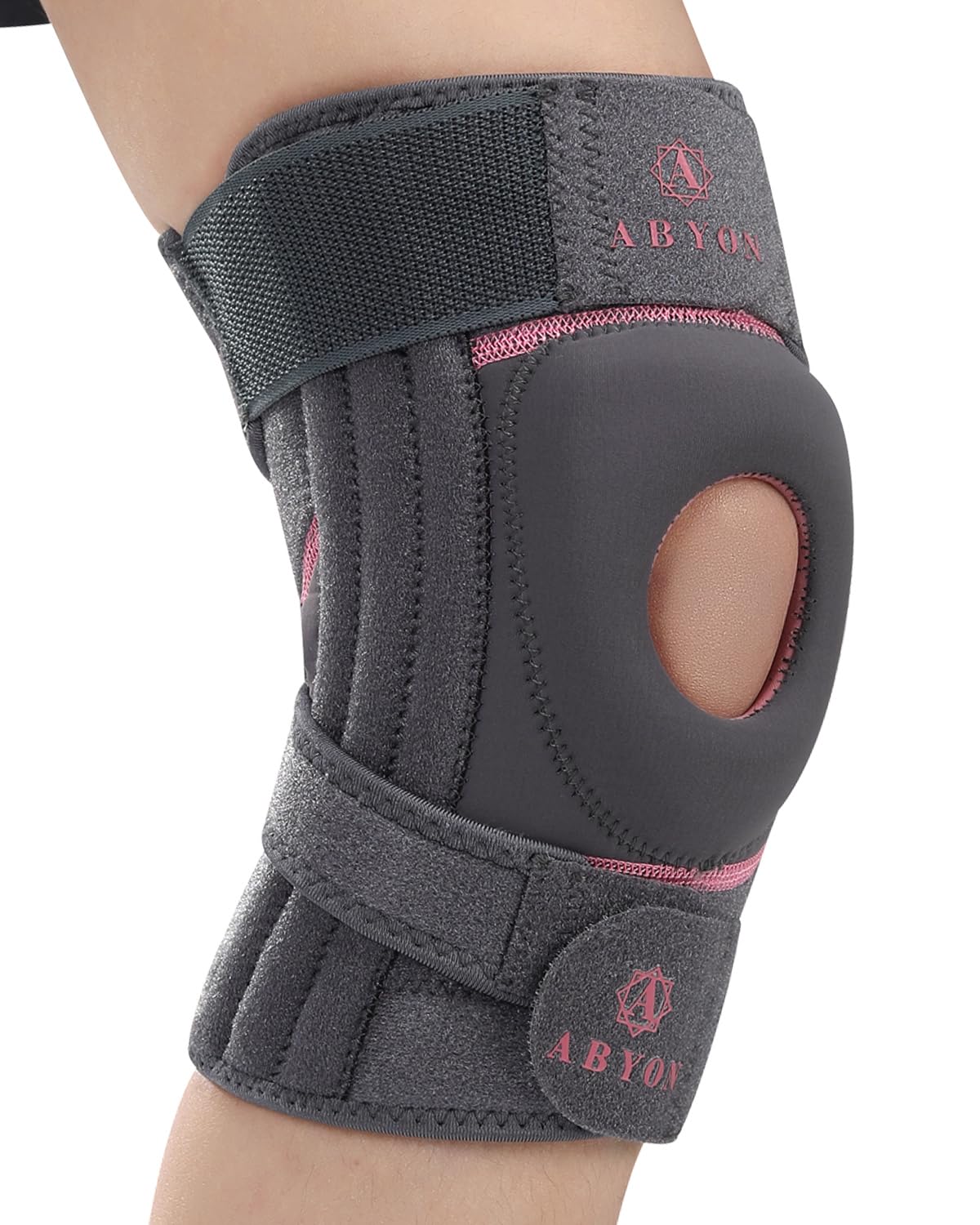 ABYON ELITE rodillera articulada con apertura rotuliana y correas ajustables