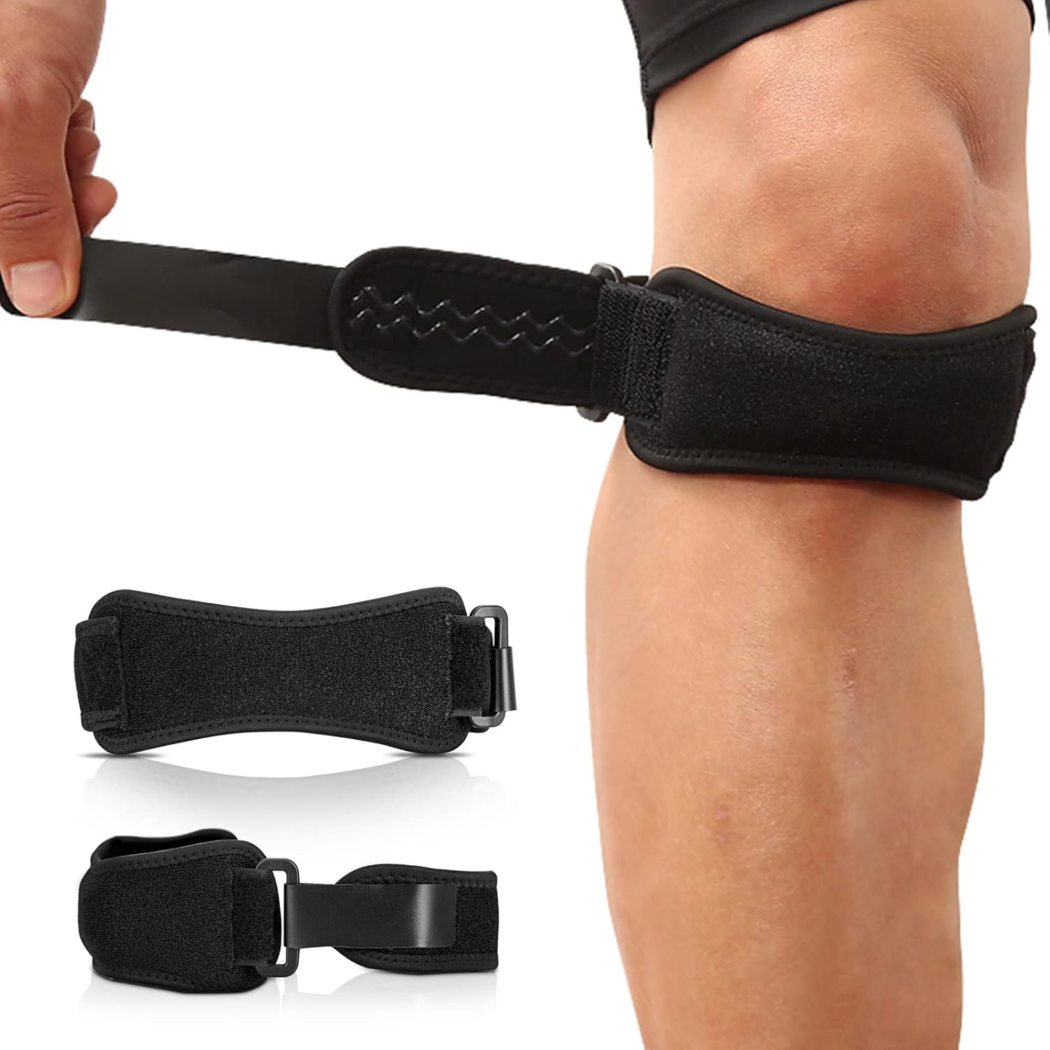 AGPTEK cinta rotuliana pack 2 ajustable tendinitis corredor
