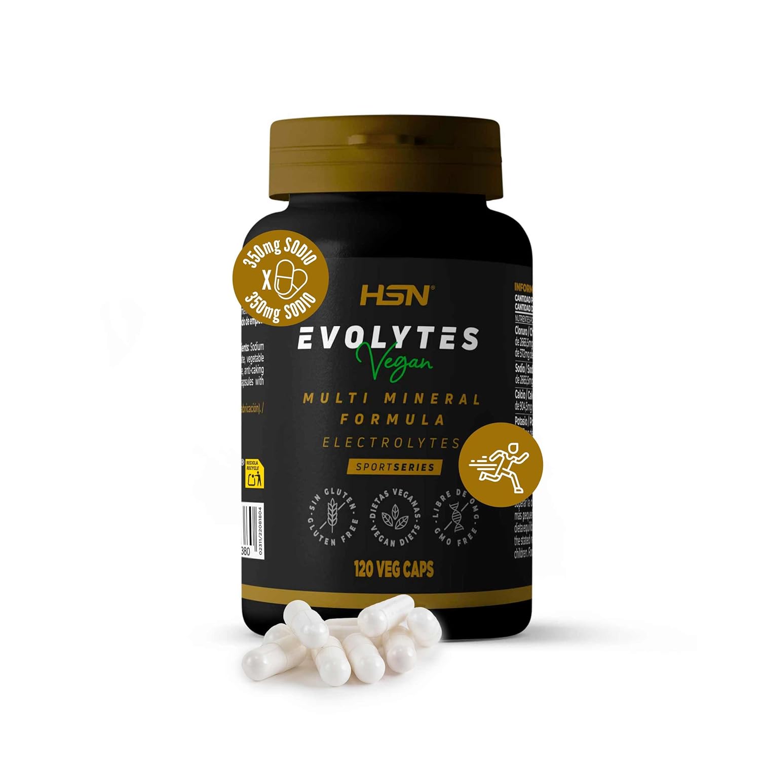 HSN Evolytes Sales de Electrolitos 120 Cápsulas Vegetales