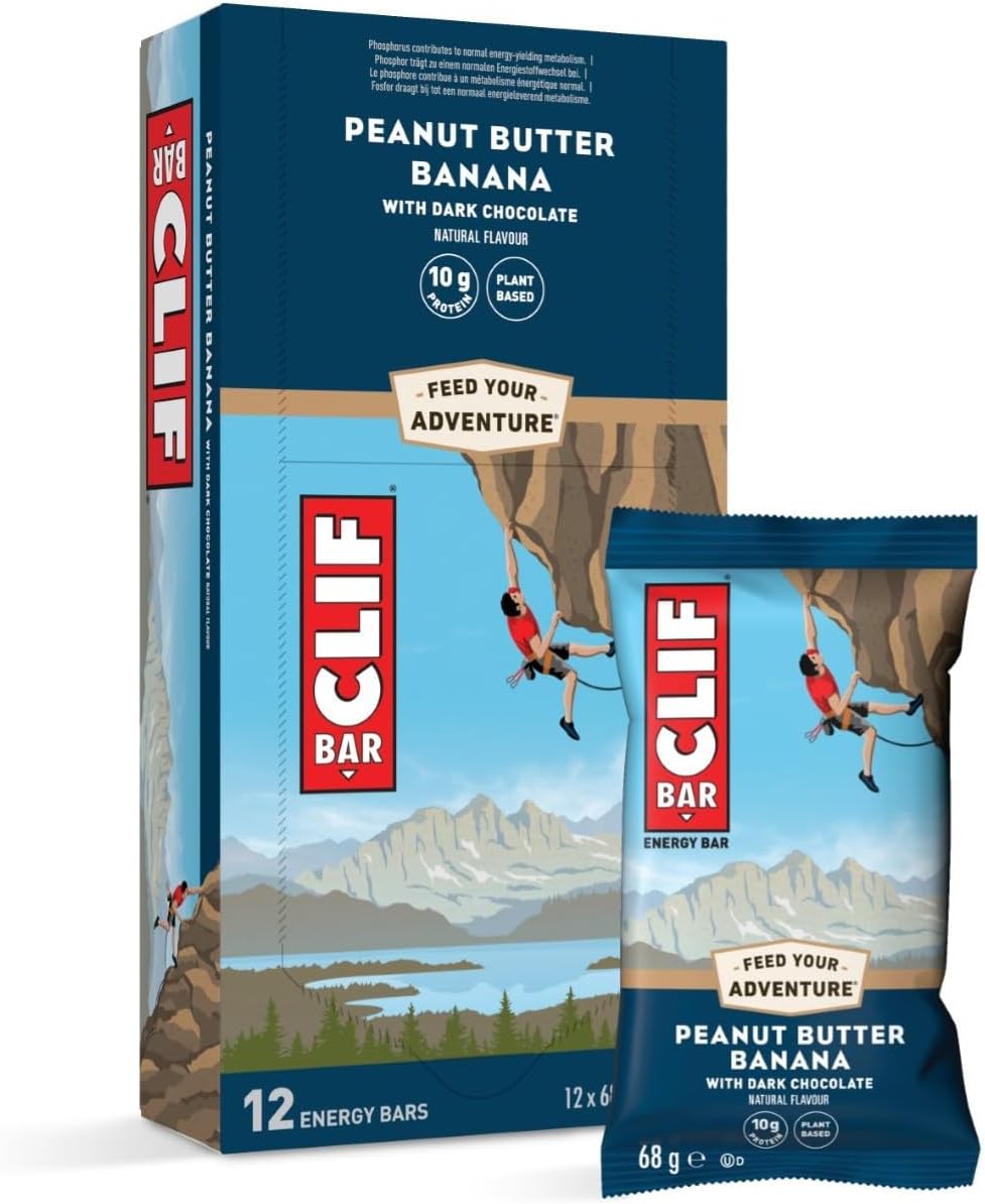 CLIF BAR Peanut Butter Banana Dark Chocolate energy bars 12 pack