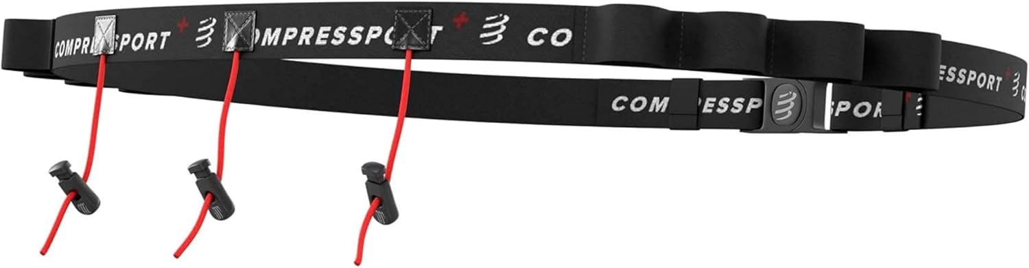 Compressport Race Belt with elastic toggles for bib number and gels