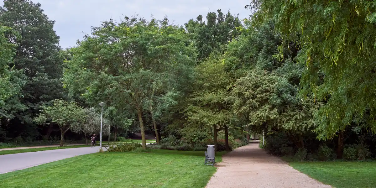Senderos y arbolado del Vondelpark, en Ámsterdam