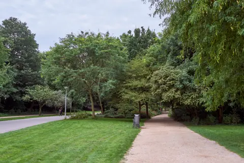 Senderos y arbolado del Vondelpark, en Ámsterdam