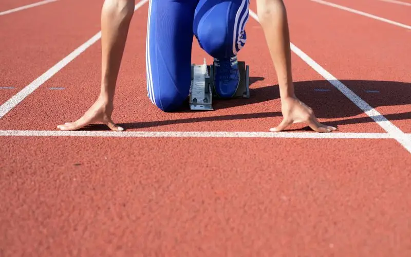Athlete measuring performance during a field test