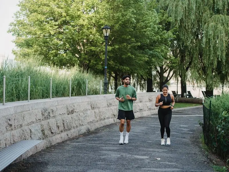 Runner on road